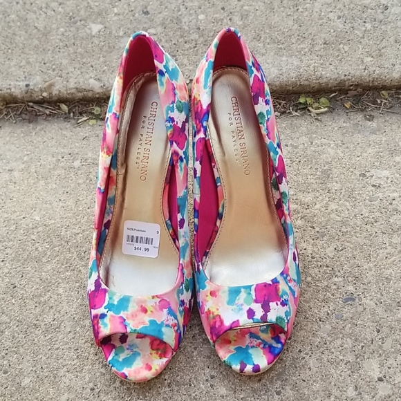 Christian Siriano watercolour high heel open toe 9 - Picture 7 of 10